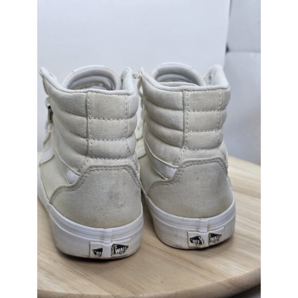 Vans Sk8 Hi Old Skool Womens Size 8.5 Cream White Athletic Shoes Sneakers 721356 - Picture 7 of 9